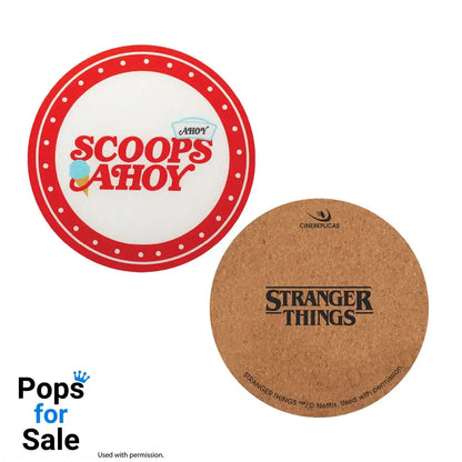 Stranger Things Scoops Ahoy Coaster 4-Pack Glasses & Coasters