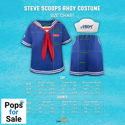 Stranger Things: Scoops Ahoy Steve Costume Size M/L