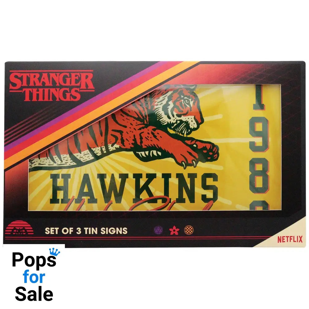 Stranger Things Set of 3 Tin Signs