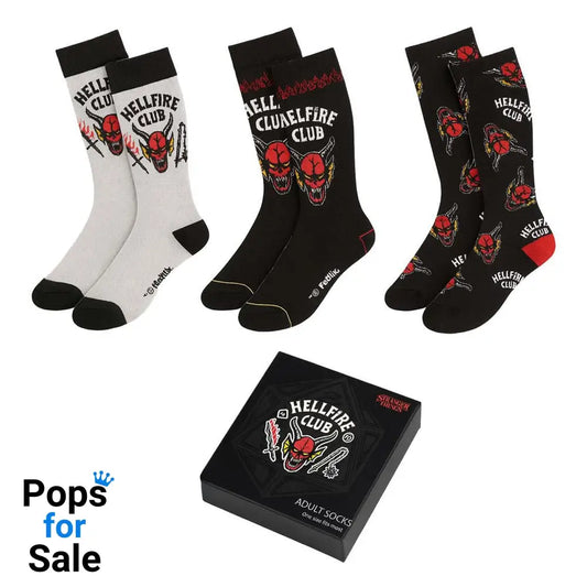Stranger Things Socks 3-Pack 38-45 Hellfire Club