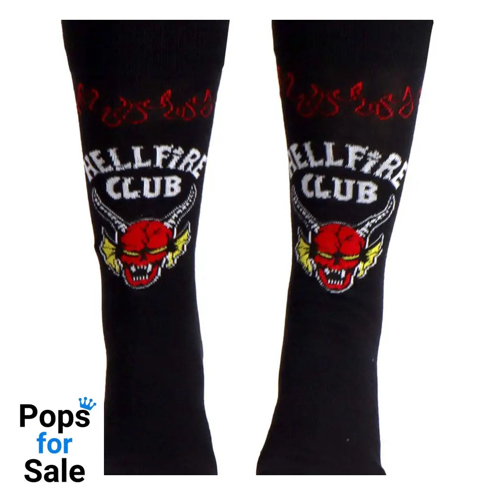 Stranger Things Socks Hellfire Club Black 38-45