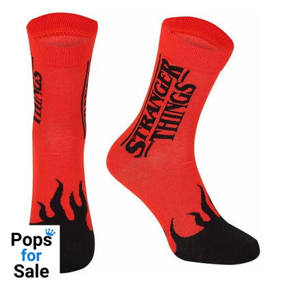 Stranger Things Socks Red Flame Large Footwear
