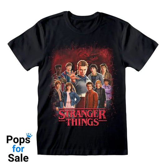 Stranger Things T-Shirt Group of all Characters Size M