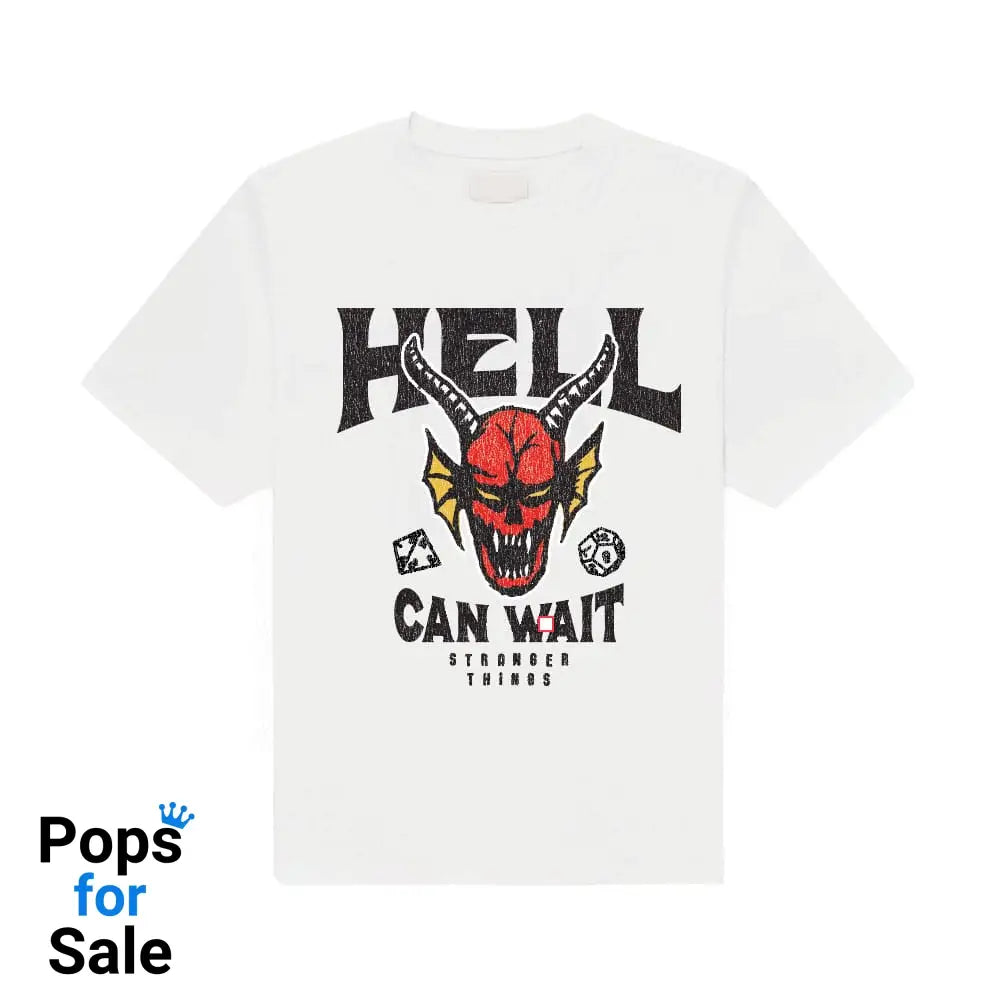 Stranger Things T-Shirt Hell Can Wait (white) Size M