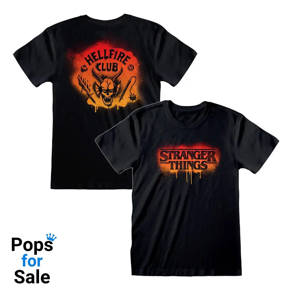 Stranger Things T-Shirt Spray Paint Hellfire Size XL