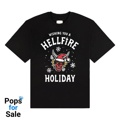 Stranger Things T-Shirt Wishing You A Hellfire Holiday Size L T-shirts