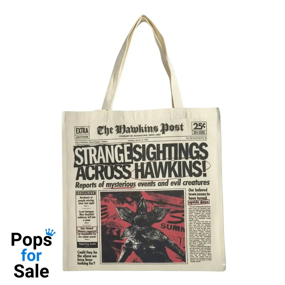 Stranger Things Tote Bag Newspaper