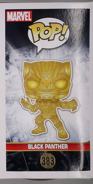#383 Black Panther (Gold) - Chrome - Marvel 10 - Box Damaged Funko POP
