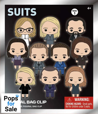 Suits 3D PVC Bag Clips Series 1 Display (24)