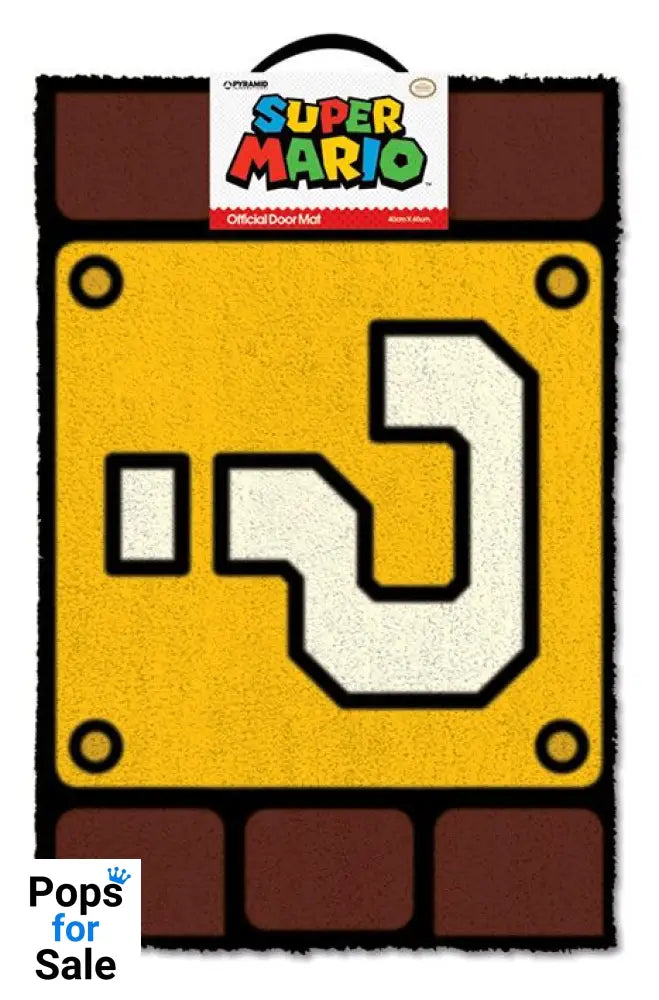Super Mario Doormat Question Mark Block 40 x 60 cm