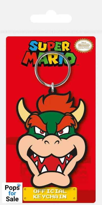 Super Mario Rubber Keychain Bowser 6 cm Keyrings