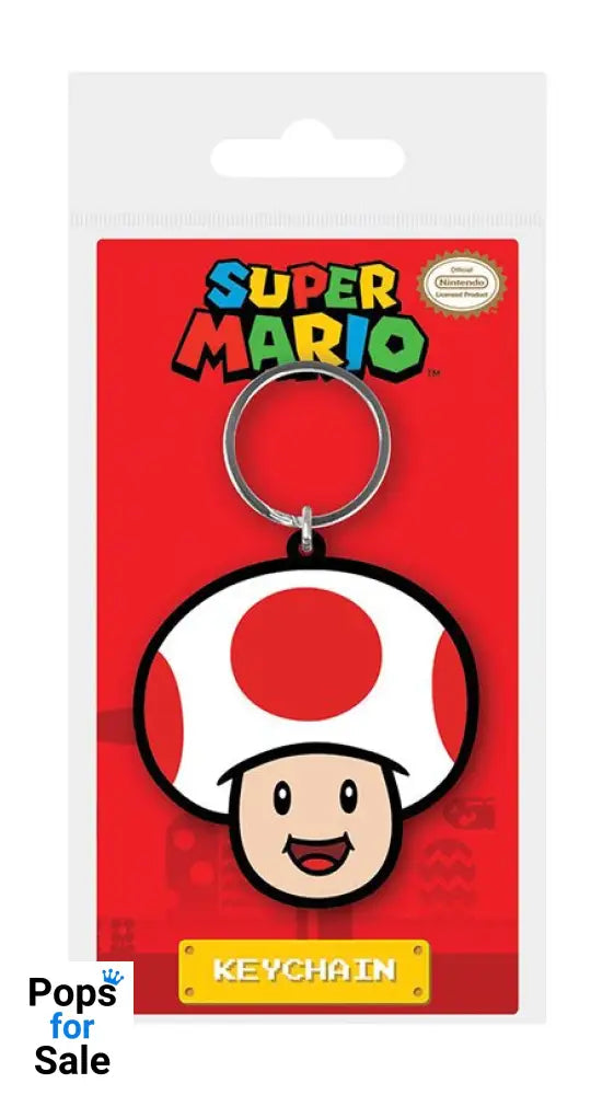 Super Mario Rubber Keychain Toad 6 cm