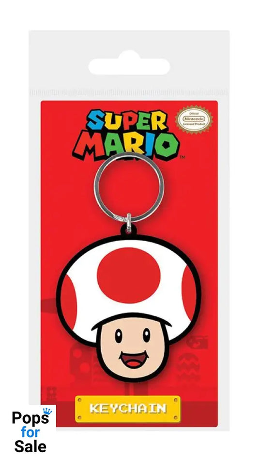 Super Mario Rubber Keychain Toad 6 cm Keyrings