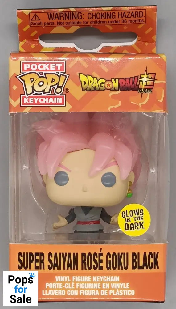 Super Saiyan Rose Goku Black (GITD) Funko Keychain Dragon Ball Funko Keychain - Brand New