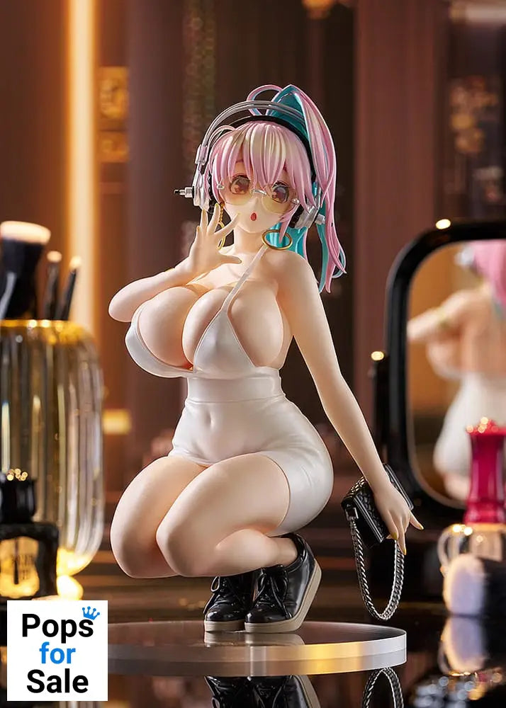 Super Sonico Pop Up Parade PVC Statue Super Sonico: 15th Mini Dress Ver. L Size 20 cm