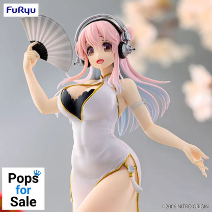 Super Sonico Trio-Try-iT PVC Statue White China Dress Ver. 21 cm