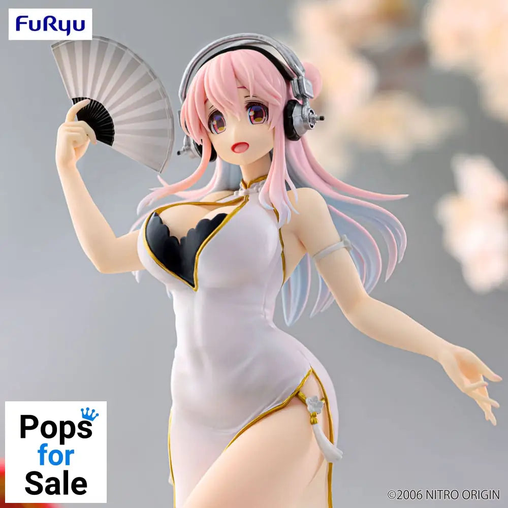 Super Sonico Trio-Try-iT PVC Statue White China Dress Ver. 21 cm Statues