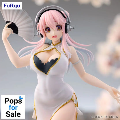 Super Sonico Trio-Try-iT PVC Statue White China Dress Ver. 21 cm
