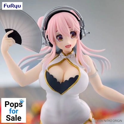 Super Sonico Trio-Try-iT PVC Statue White China Dress Ver. 21 cm
