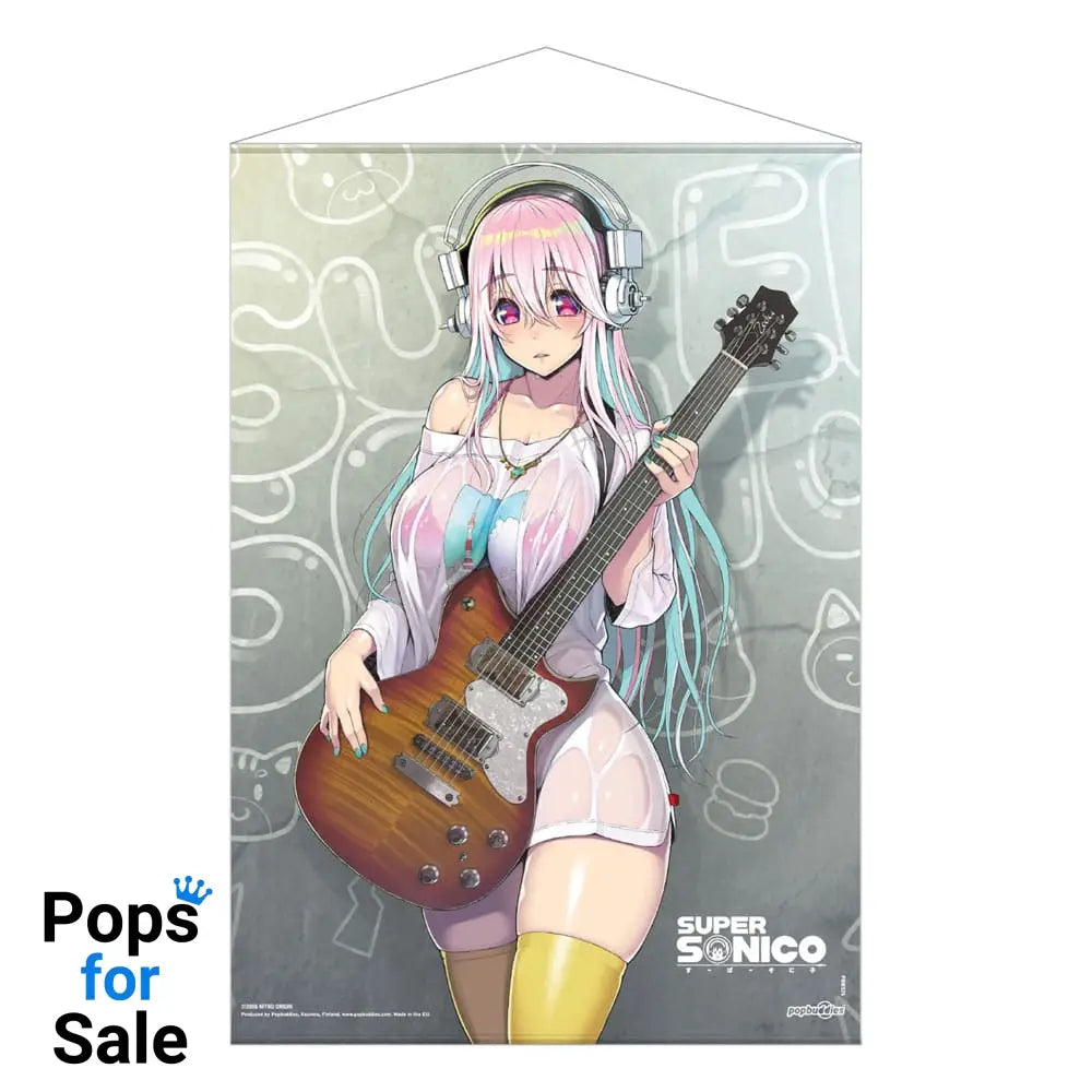 Super Sonico Wallscroll Super Sonico with Guitar 50 x 70 cm Posters & Wallscrolls