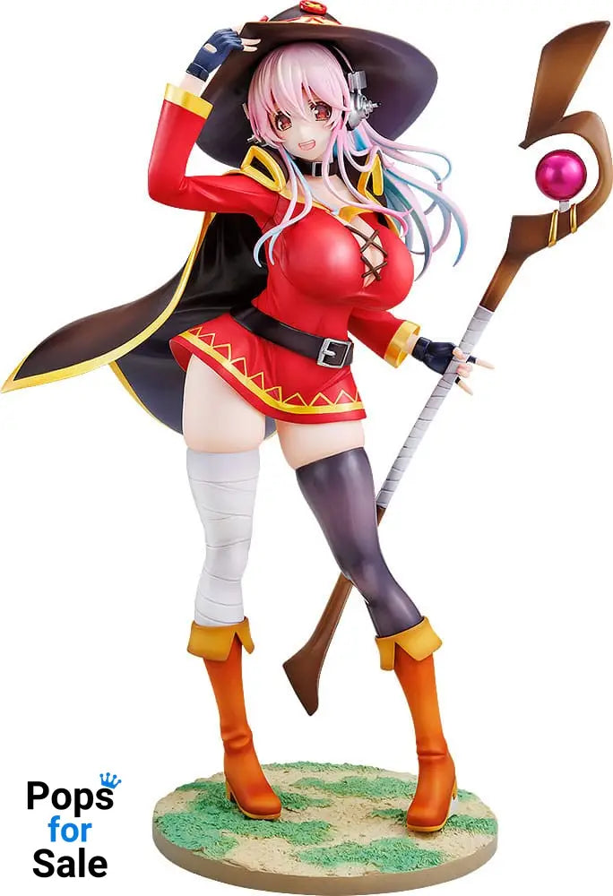 Super Sonico x Konosuba PVC Statue 1/7 Super Sonico Megumin collaboration Ver. 25 cm
