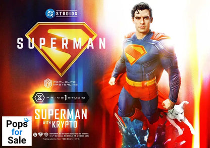 Superman (2025) Real Elite Masterline Series Statue 1/3 Superman with Krypto 95 cm