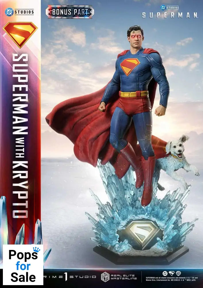 Superman (2025) Real Elite Masterline Series Statue 1/3 Superman with Krypto Bonus Version 95 cm