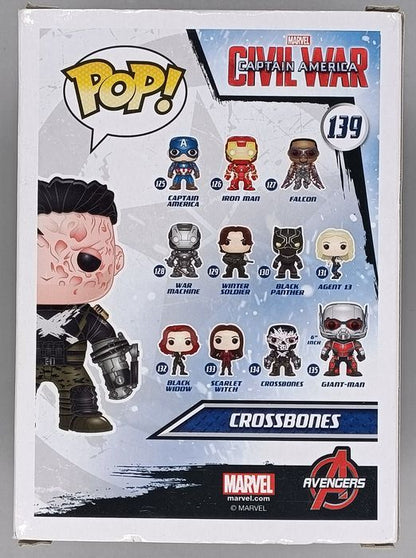 #139 Crossbones (Unmasked) Marvel Captain America Box Damaged Funko POP