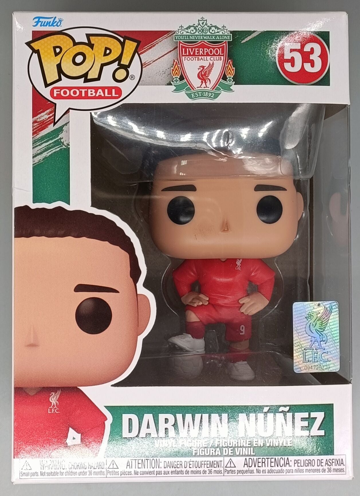 53 Darwin Nunez - Liverpool FC - Funko POP - Box Damaged
