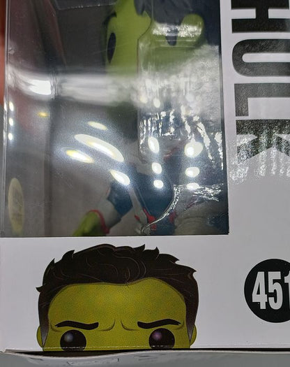 #451 Hulk (Team Suit) Glow Marvel Avengers Endgame Box Damaged Funko POP