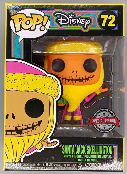 #72 Santa Jack Skellington - Blacklight - Disney TNBC Funko POP