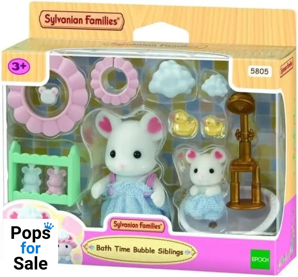 Sylvanian Families: Marshmallow Mouse Bath Fun Play Set Mini-figures
