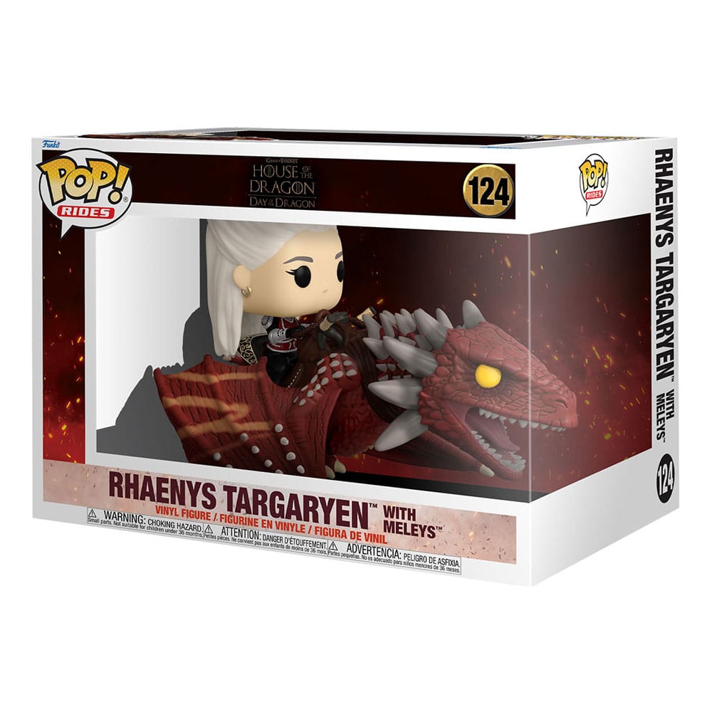 124 Rhaenys Targaryen with Meleys - Rides - House of the Dragon (Game of Thrones) New Funko POP