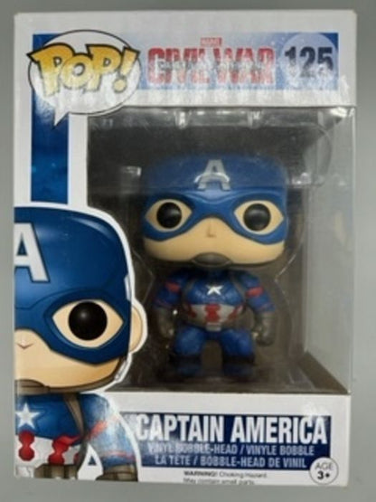 125 Captain America  Marvel Captain America Civil War - Box Damaged Funko POP