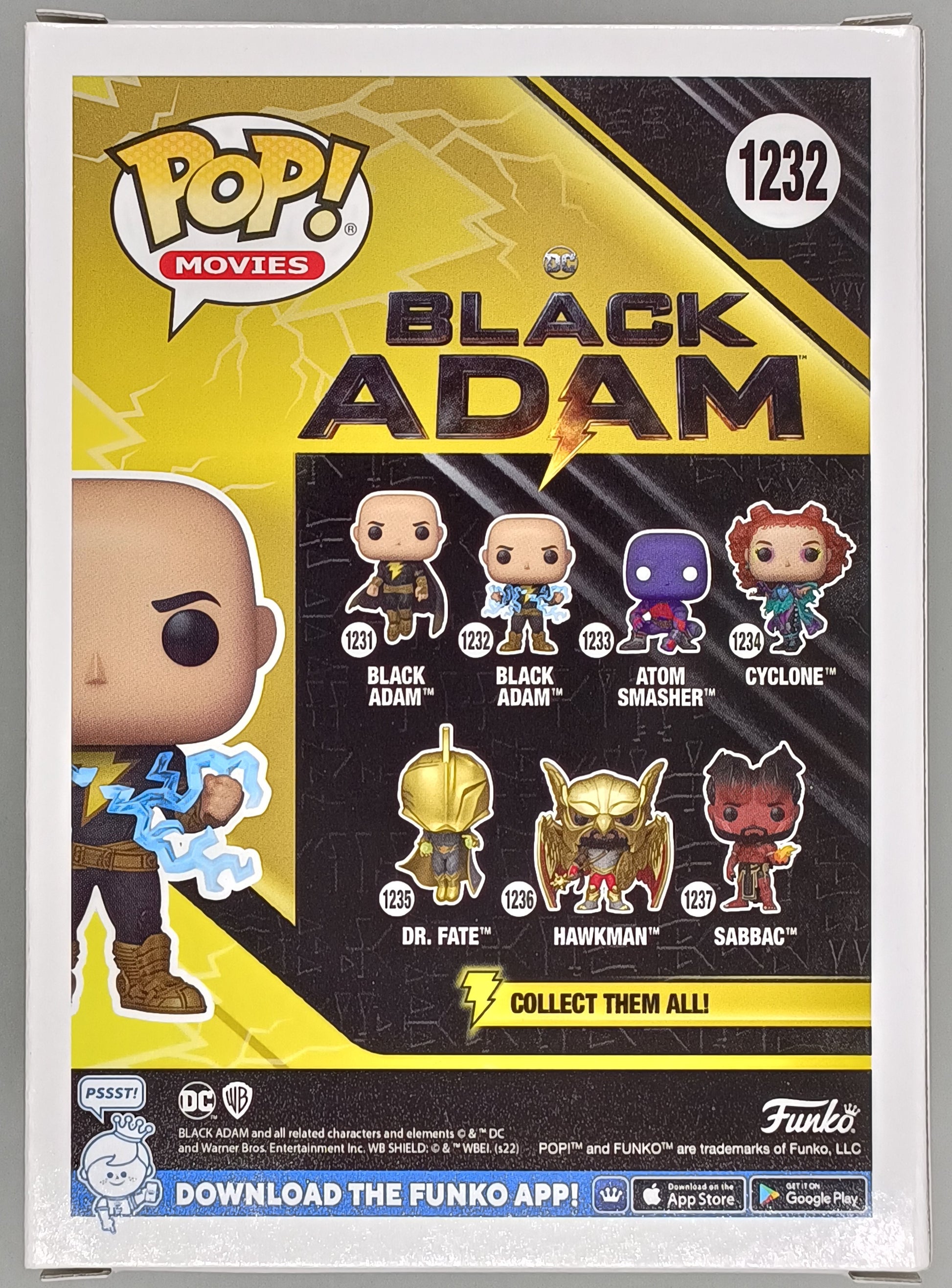 1232 Black Adam (w/ Lightning) Glow Chase - Black Adam Funko POP