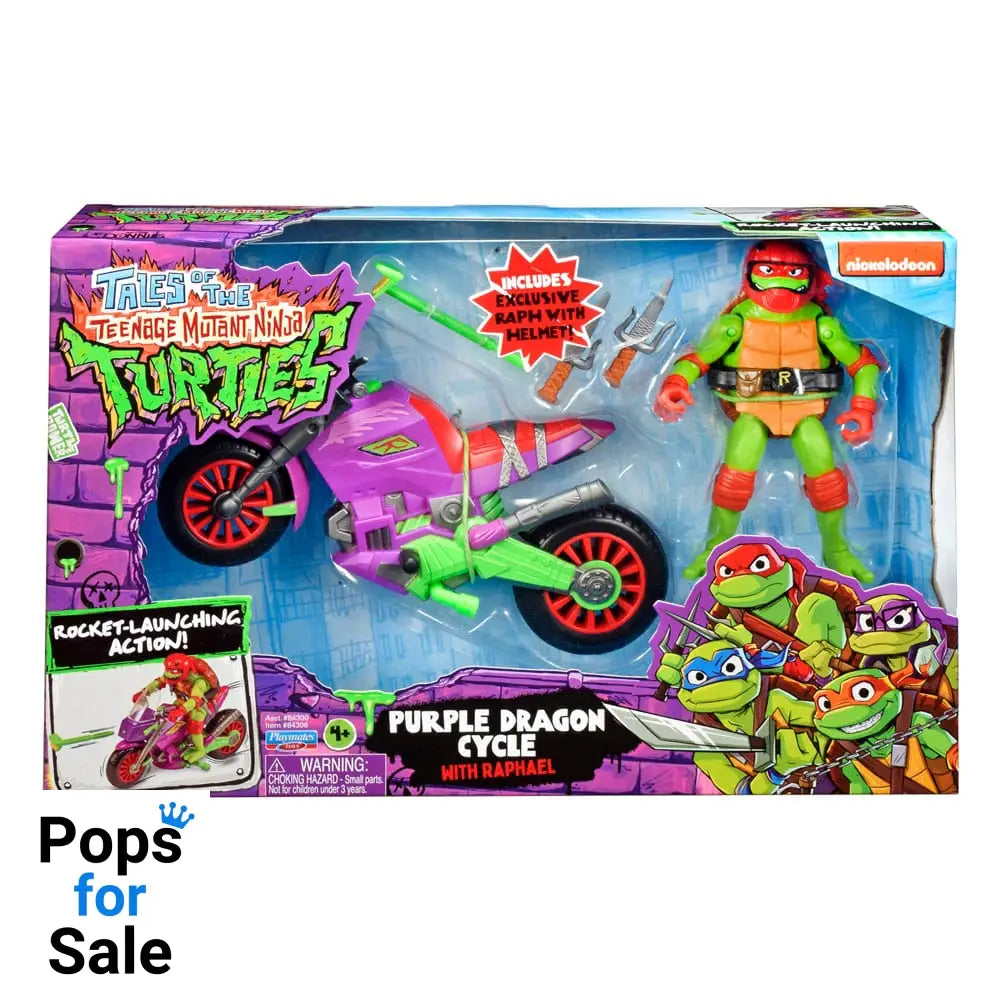 Tales of the Teenage Mutant Ninja Turtles Action Figure with Vehicle Raphael & Purple Dragon 12 cm