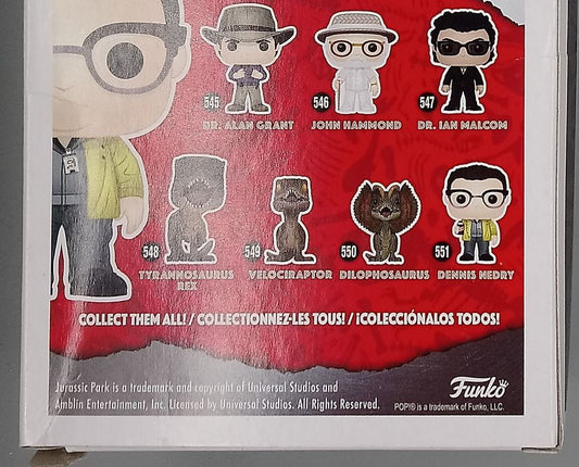 #551 Dennis Nedry - Jurassic Park 25th Anniversa- Box Damaged Funko POP