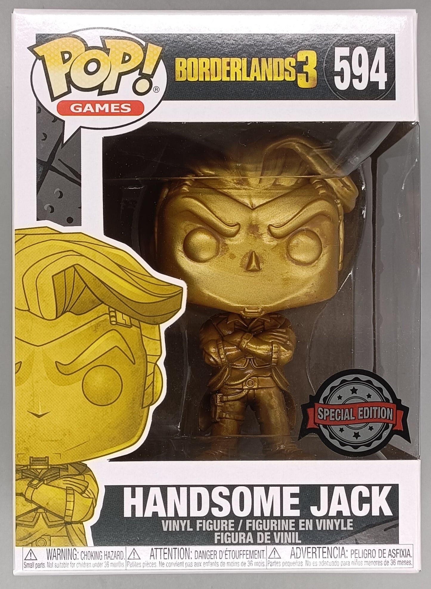 594 Handsome Jack (Gold) - Metallic - Borderlands Funko POP
