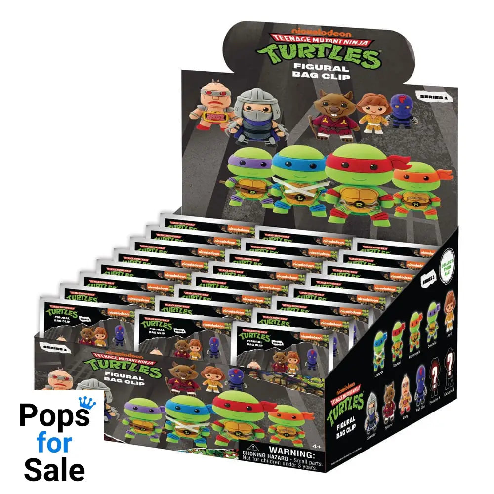 Teenage Mutant Ninja Turtles 3D PVC Bag Clips Series 1 Display (24)