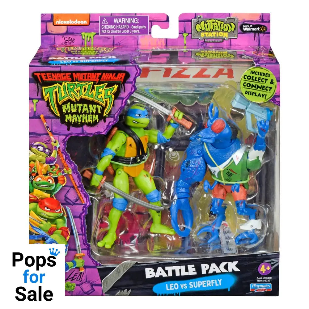Teenage Mutant Ninja Turtles Action Figures Leonardo vs. Super Fly 11 cm Action figures