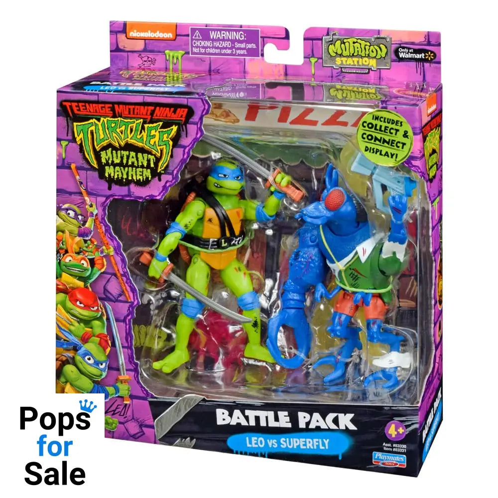 Teenage Mutant Ninja Turtles Action Figures Leonardo vs. Super Fly 11 cm