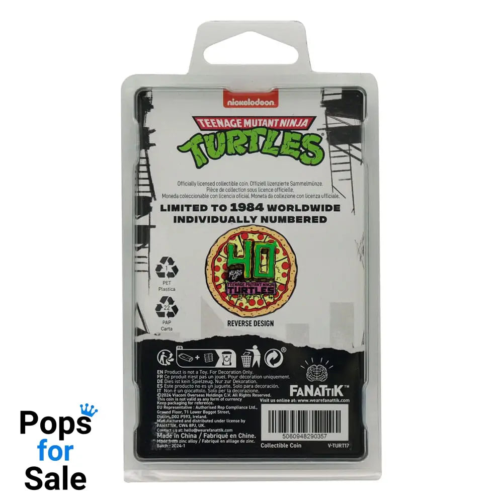Teenage Mutant Ninja Turtles Collectable Coin 40th Anniversary Limited Edition