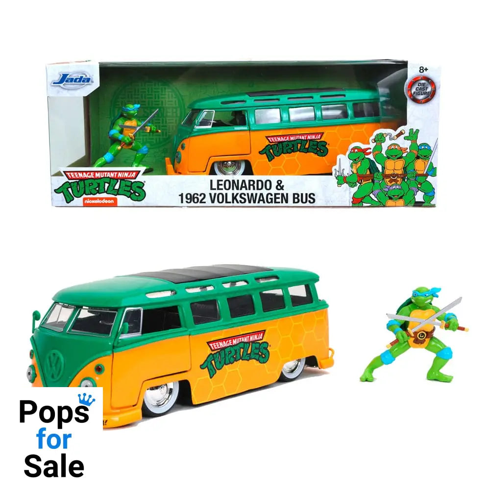 Teenage Mutant Ninja Turtles Diecast Model 1/24 1962 VW Bus Leonardo
