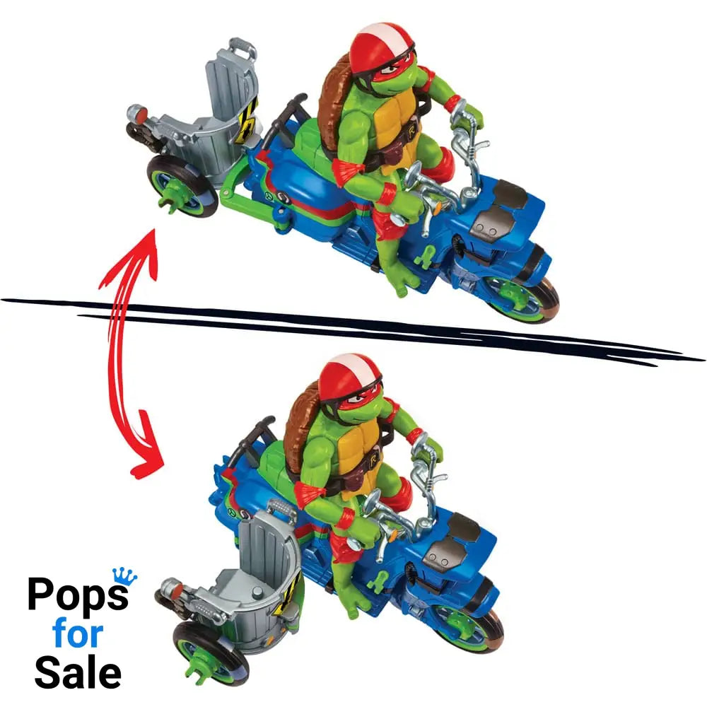 Teenage Mutant Ninja Turtles: Mutant Mayhem Action Figure Raphael & Scooter with Sidecar 11 cm