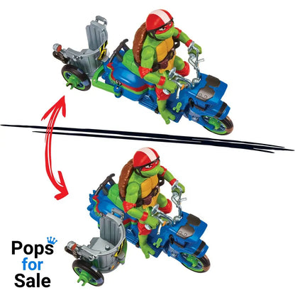 Teenage Mutant Ninja Turtles: Mutant Mayhem Action Figure Raphael & Scooter with Sidecar 11 cm