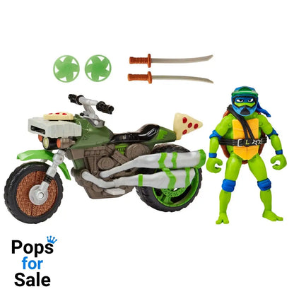 Teenage Mutant Ninja Turtles: Mutant Mayhem Drive N Kick Action Figure Leonardo & Motorcycle 11 cm