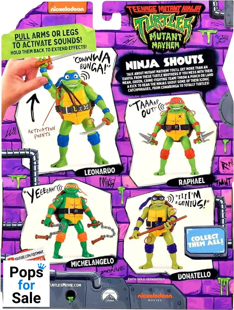Teenage Mutant Ninja Turtles: Mutant Mayhem Ninja Shouts Action Figure Donatello 14 cm