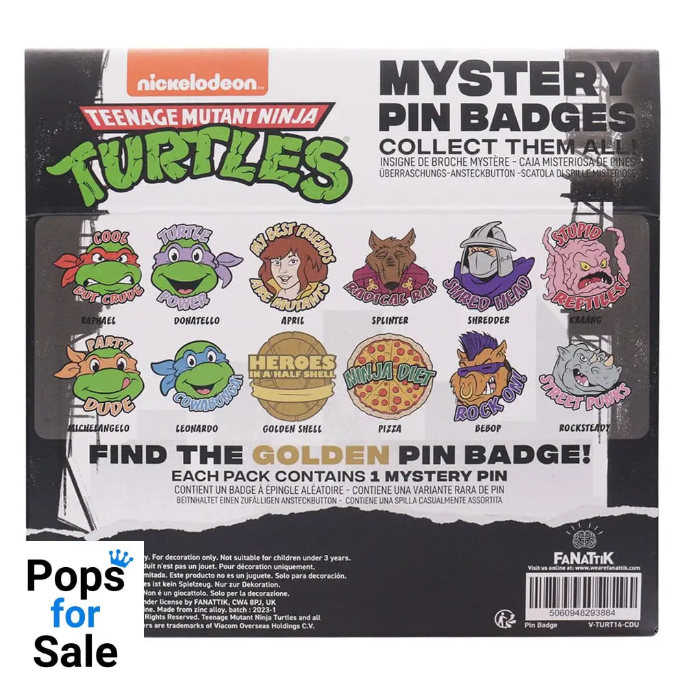 Teenage Mutant Ninja Turtles World Pin Badge Display (12) Pins & Brooches