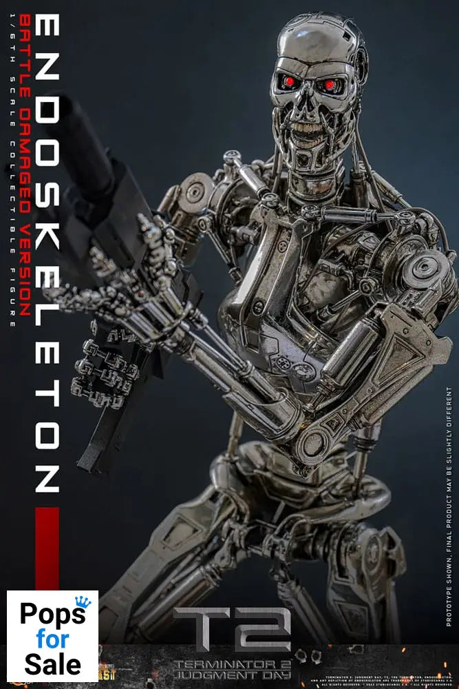 Terminator 2: Judgment Day Movie Masterpiece Die-cast  Action Figure 1/6 Endoskeleton (Battle Damaged Version) 31 cm