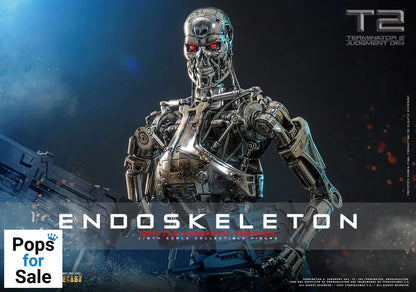 Terminator 2: Judgment Day Movie Masterpiece Die-cast  Action Figure 1/6 Endoskeleton (Battle Damaged Version) 31 cm